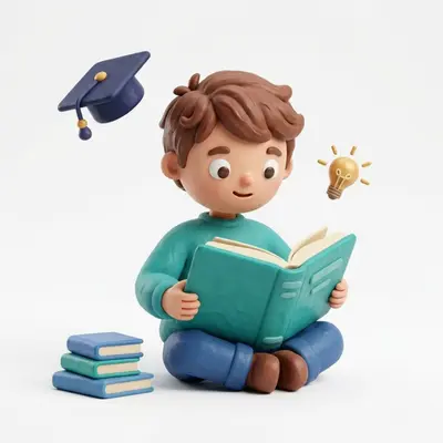 Persona estudiando con recursos digitales