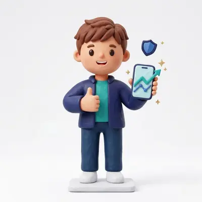 Persona mostrando una cotización en celular